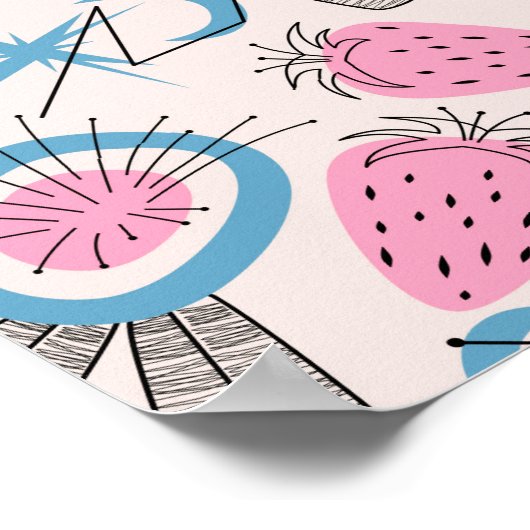 Poster Abstrait Mid-Century moderne (Coin)