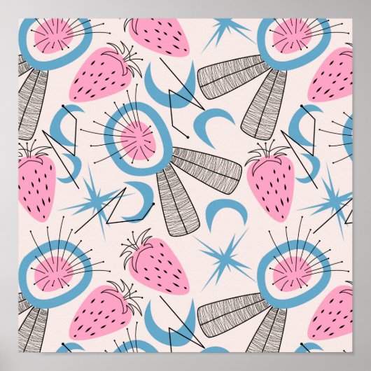 Poster Abstrait Mid-Century moderne (Devant)