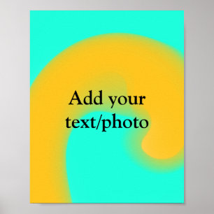 Poster Abstrait minimal coloré modifiable ajoutez votre t