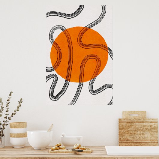 Poster Abstrait minimaliste moderne (Cuisine)