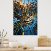 Poster Abstrait miroir brisé Vivid moderne (Cuisine)