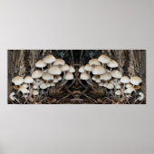 Poster Abstrait miroir de grappe de champignons sauvages  (Devant)