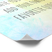 Poster abstrait moderne ajouter votre propre citation aqu (Coin)