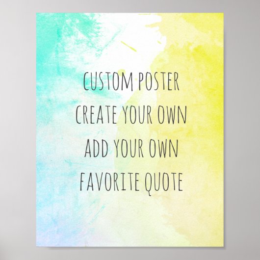 Poster abstrait moderne ajouter votre propre citation aqu (Devant)