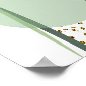 Poster Abstrait moderne Cool tendance Green Gold (Coin)