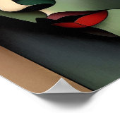 Poster Abstrait moderne Cubism (Coin)