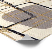 Poster Abstrait moderne du milieu du siècle (Coin)