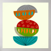 Poster Abstrait moderne du milieu du siècle #54 (Devant)