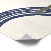 Poster Abstrait moderne du milieu du siècle - bleu (Coin)