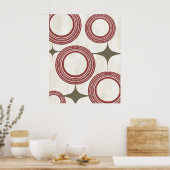 Poster Abstrait moderne du milieu du siècle - Gris (Cuisine)