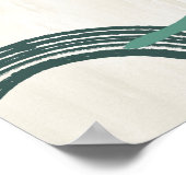 Poster Abstrait moderne du milieu du siècle Turquo (Coin)