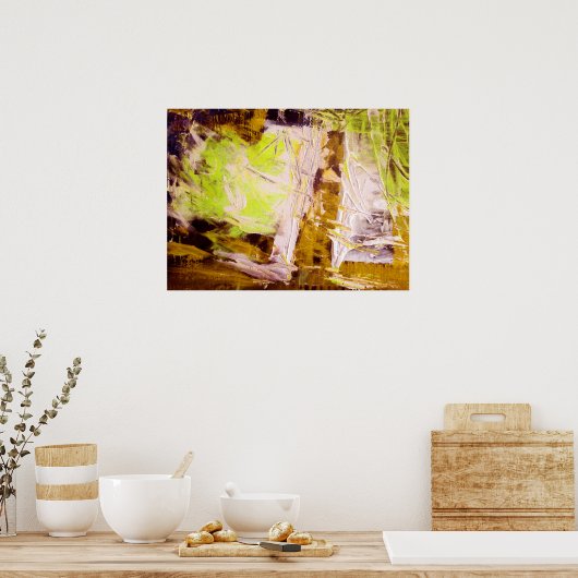 Poster Abstrait moderne imprimé (Cuisine)