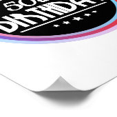 Poster Abstrait moderne Joyeux 50e anniversaire (Coin)