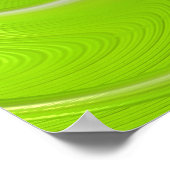 Poster Abstrait Moderne Lime Green Spiral Fractal (Coin)