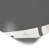 Poster Abstrait Moderne Neutre avec Lignes Fluides (Coin)