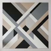 Poster Abstrait Moderne Neutre en 3D Couches (Devant)