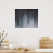 Poster Abstrait moderne noir et blanc (Cuisine)