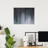 Poster Abstrait moderne noir et blanc (Bureau à domicile)