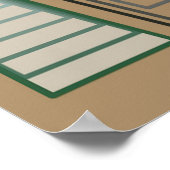 Poster Abstrait moderne - Pyramides de 3 jours, Taupe et  (Coin)