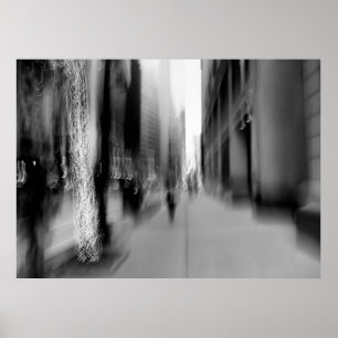 Poster Abstrait monochrome NYC