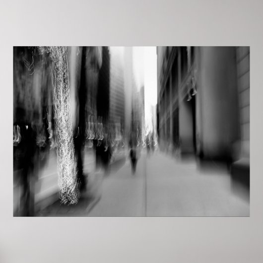 Poster Abstrait monochrome NYC (Devant)