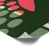 Poster Abstrait motif sans faille avec des feuilles tropi (Coin)