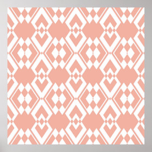 Poster Abstrait motif sans soudure de couleur rose fleur