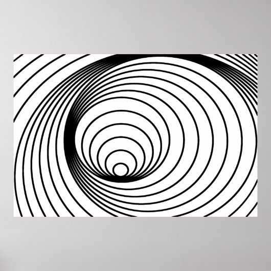 Poster Abstrait Motif Spiral Fingerpint de Dieu (Devant)