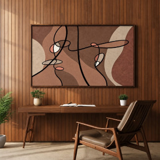 Poster Abstrait Mouvement Silencieux