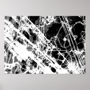 Poster Abstrait noir et blanc