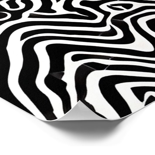 Poster Abstrait noir et blanc (Coin)