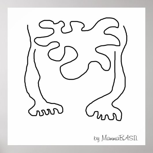 Poster Abstrait noir et blanc cool ! (Devant)