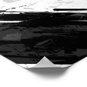 Poster Abstrait noir et blanc en gras (Coin)