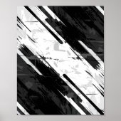 Poster Abstrait noir et blanc en gras (Devant)