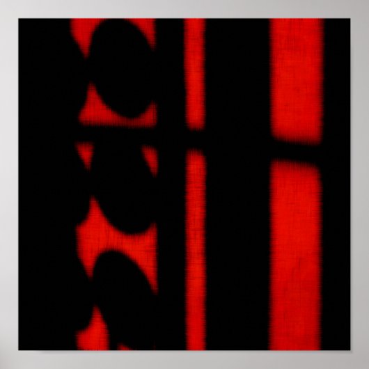 Poster Abstrait noir et rouge (Devant)
