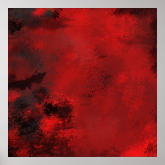 Poster Abstrait noir et rouge moderne - Créatif et Artist (Devant)