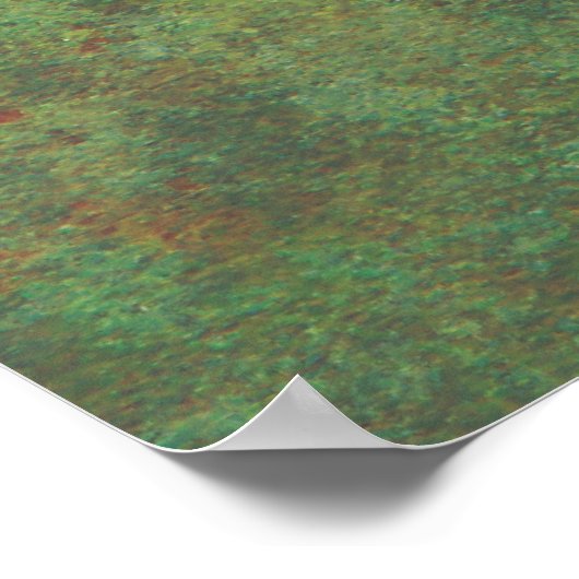 Poster Abstrait numérique rouge et vert (Coin)