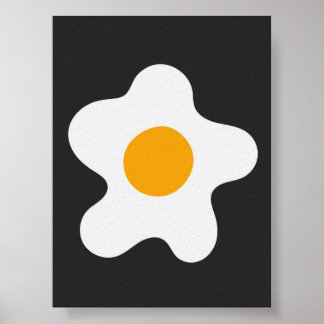 Poster Abstrait Omelet Egg Art Moderne