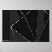 Poster Abstrait Or Noir Luxueux (Devant)