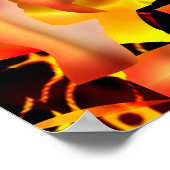 Poster Abstrait orange (Coin)