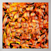 Poster Abstrait orange (Devant)