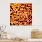 Poster Abstrait orange (Cuisine)