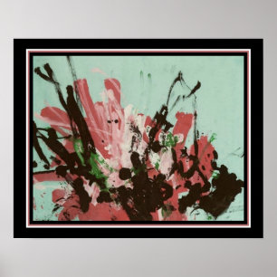 Poster Abstrait par Chimpanzé "Congo" vers 1950