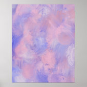 Poster Abstrait Pastel Blush Rose et Bleu (Devant)