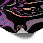 Poster Abstrait Pastel Fractal Web (Coin)