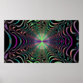 Poster Abstrait Pastel Fractal Web (Devant)