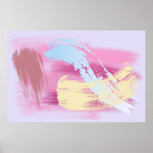 Poster Abstrait Pastel Wall Art - Décor minimaliste moder