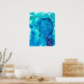 Poster Abstrait 'Precipice' (Cuisine)