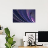 Poster Abstrait Rainbow Swirl (Bureau à domicile)