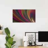 Poster Abstrait Rainbow Swirl (Bureau à domicile)